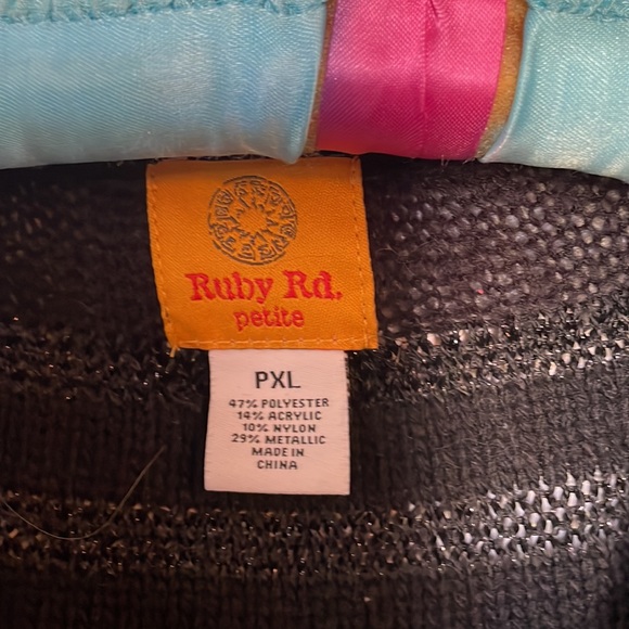 Ruby Rd xl petite black sequined sweater - Picture 2 of 5